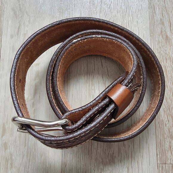 Brenneman's Men's Brown Leather Scenic Horse Embossed Belt sz 36 Avant Garde - Picture 9 of 10